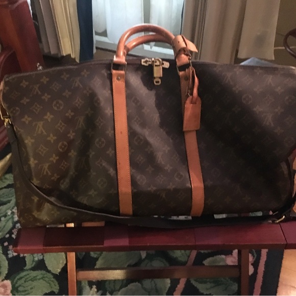 LOUIS VUITTON BANDOULIERE KEEPALL DUFFLE BAG 60 - Picture 11 of 14